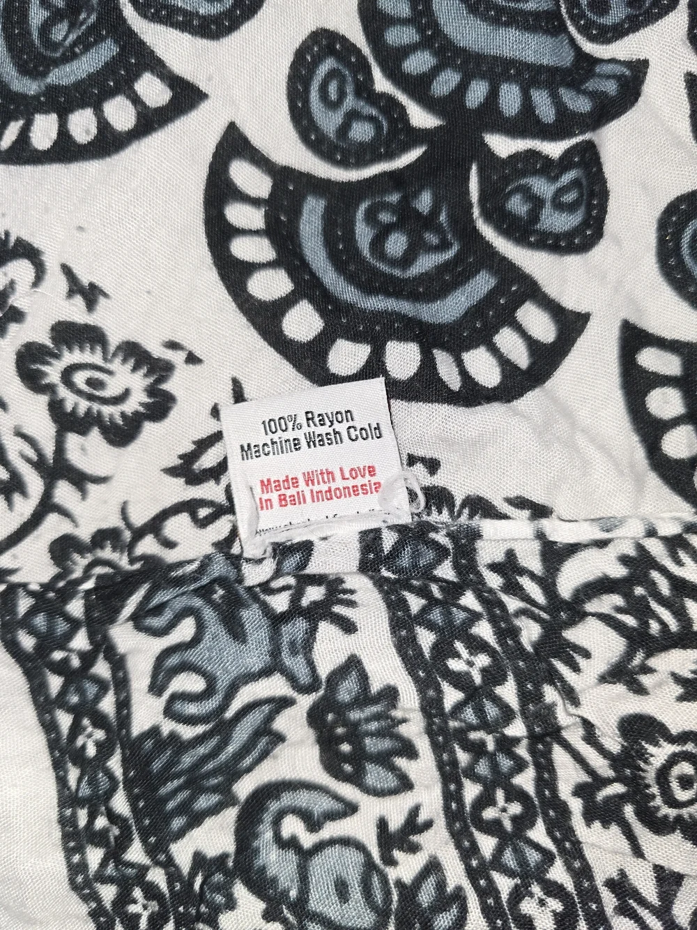 Black and White Beach Sarong, Boho Mandala Wall Tapestry